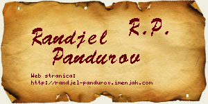 Ranđel Pandurov vizit kartica
